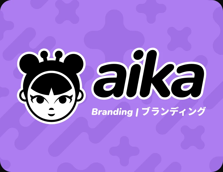 AIKA: маскот, логотип и фиолетовая айдентика приложения